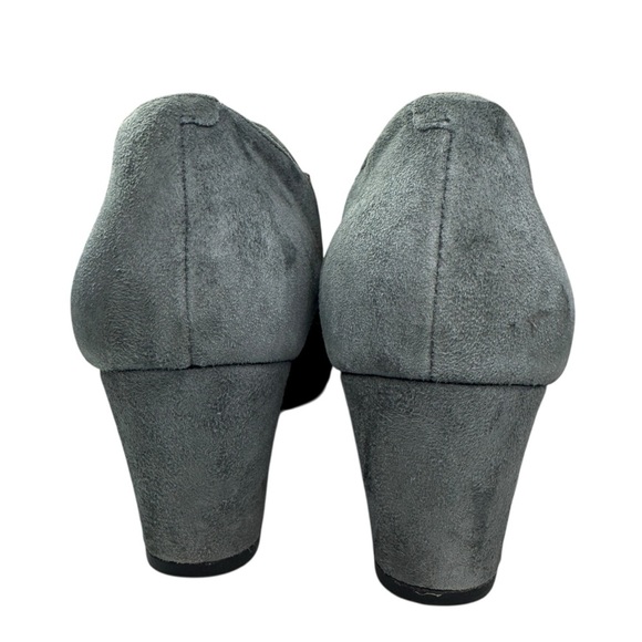 Vionic Elevated Stanton Suede Orthotic Wedge Boot Slate Grey Women's US 8 Nice - Picture 6 of 16